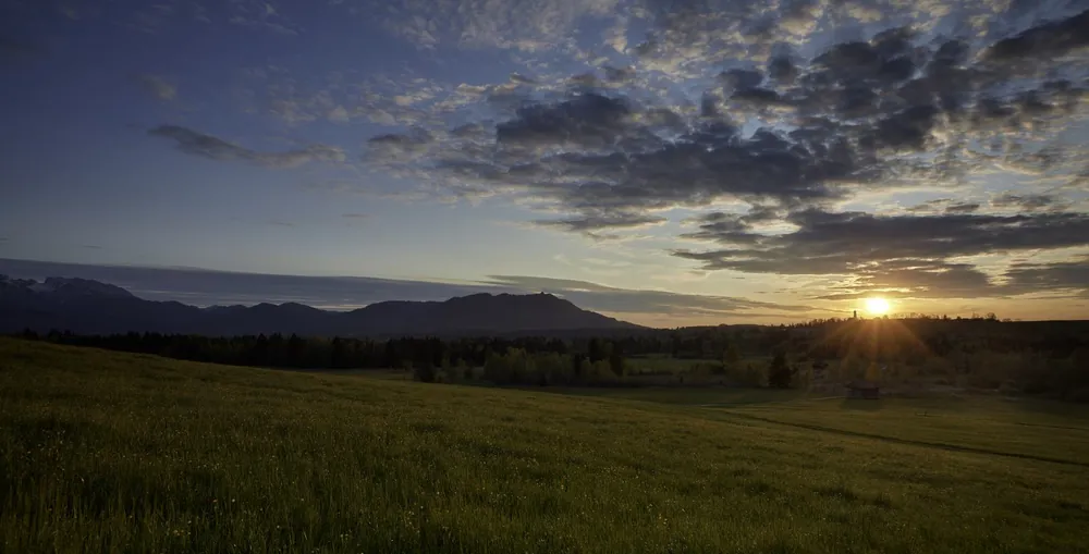 Blick zur Benediktenwand